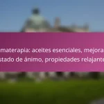 Aromaterapia: aceites esenciales, mejora del estado de ánimo, propiedades relajantes