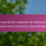 Terapia de frío: reducción de inflamación, mejora de la circulación, alivio del dolor