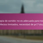 Terapia de sonido: no es adecuada para todos, efectos limitados, necesidad de práctica